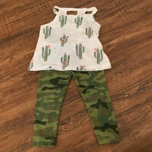 Camo/cactus outfit bundle. 12m